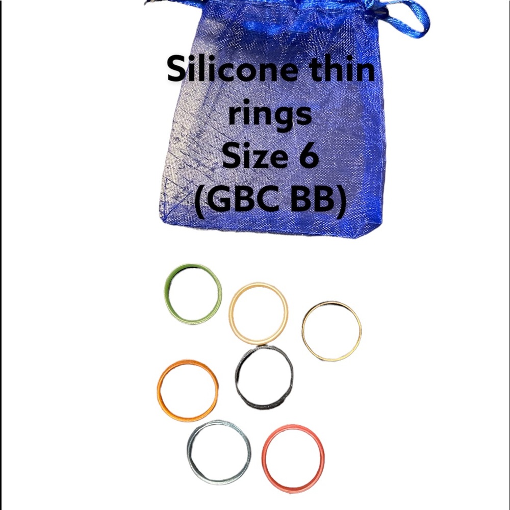 Thin silicone rings size 6